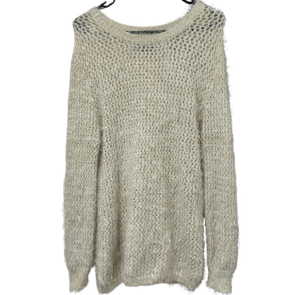 i jeans by Buffalo Cream Knit Sweater, Size M